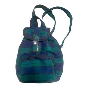 90s/Y2K plaid satchel mini backpack purse